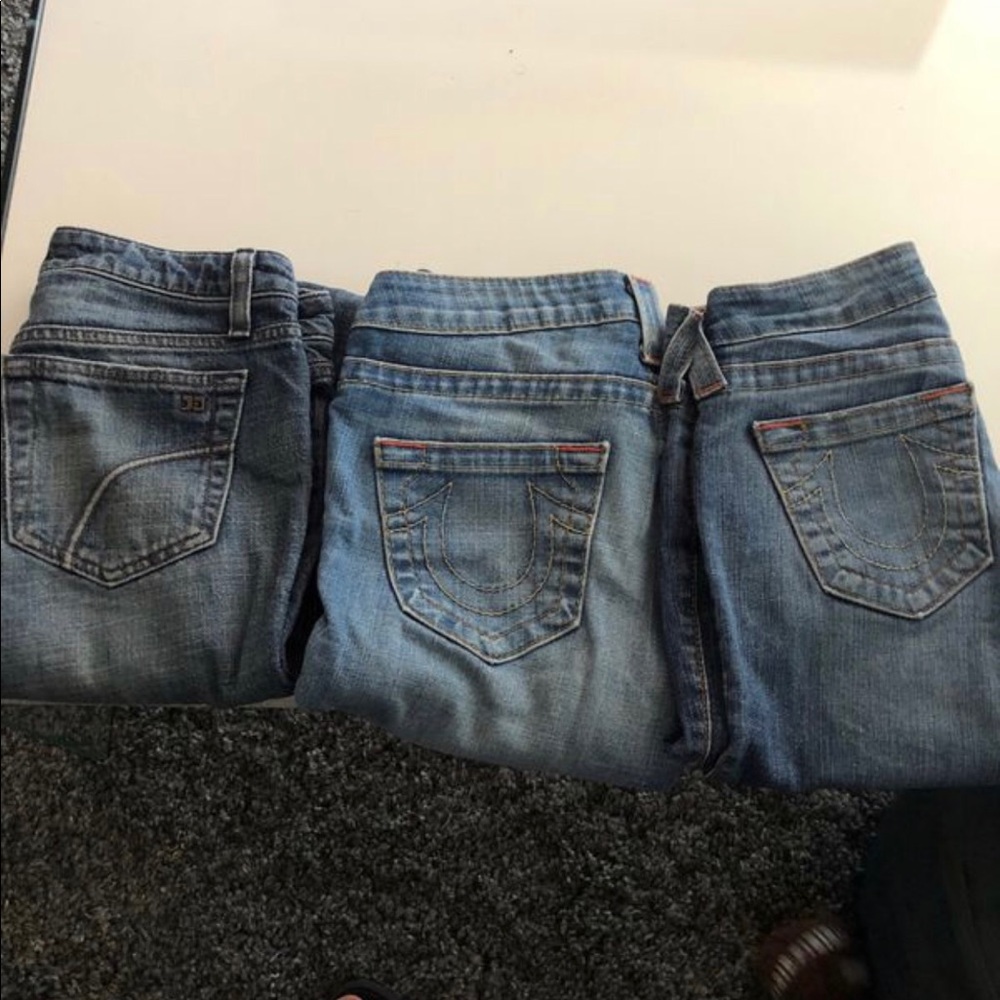 Joe jeans size 24, two true religion size 24,25